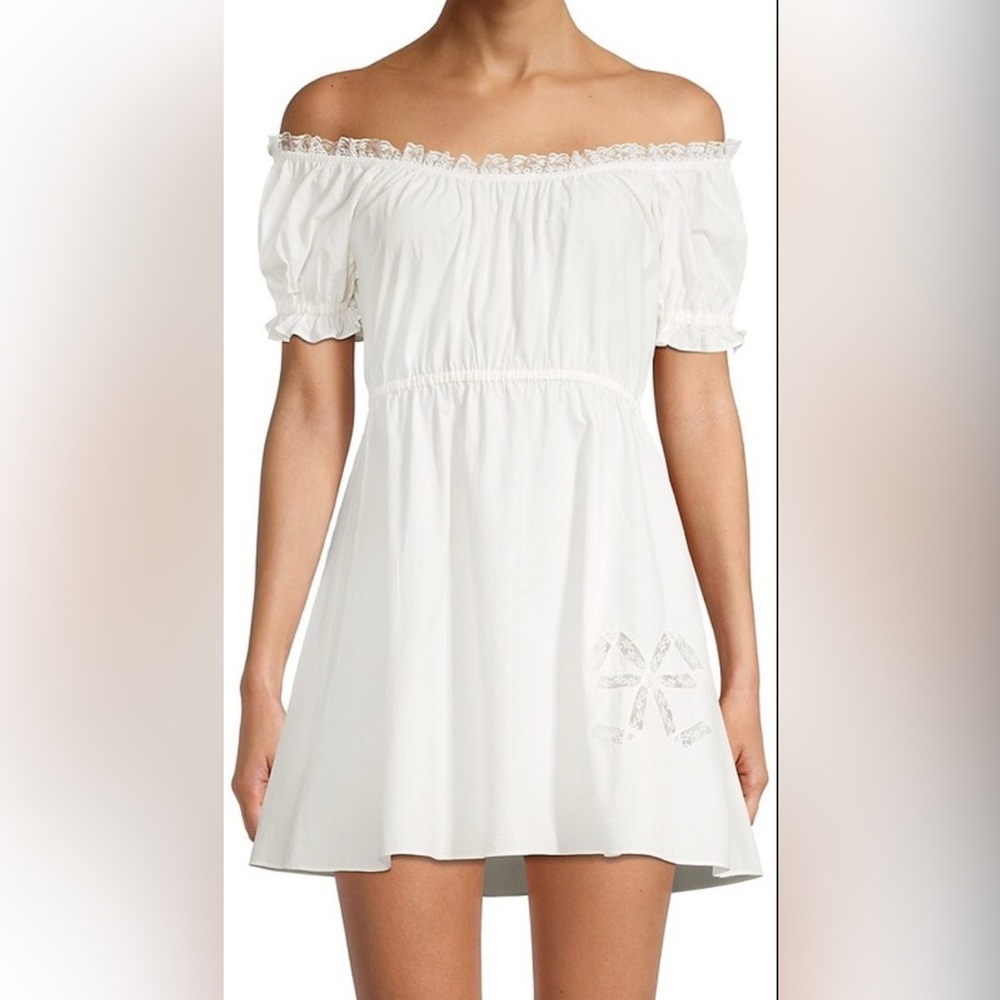 Morgan Lane Ava Dress In Chalk White - P